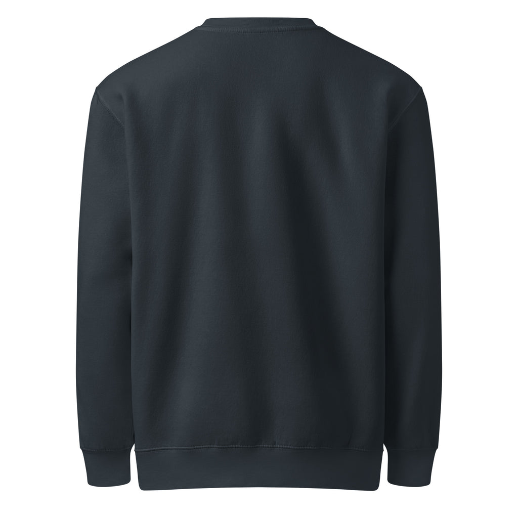Saga Crewneck in navy, back view