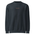 Saga Crewneck in navy, front view