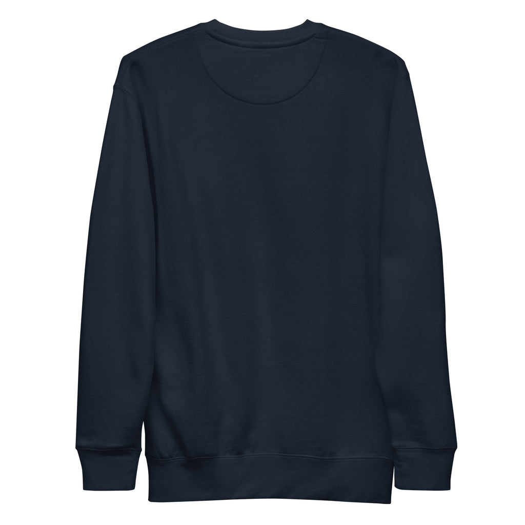 Beck Crewneck in navy, back view
