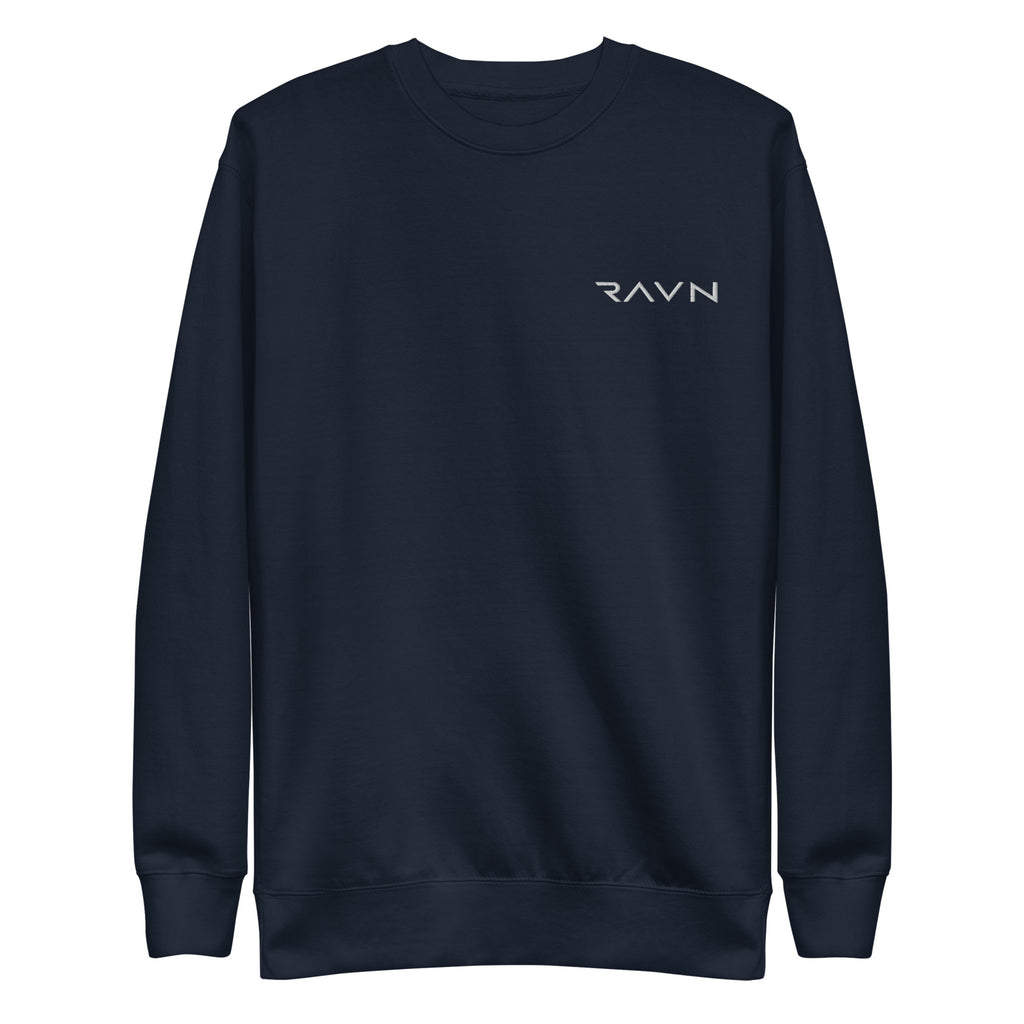 Beck Crewneck in navy, front view